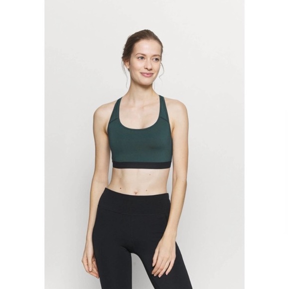 Free People Green Sports Bra NEW - Picture 1 of 7